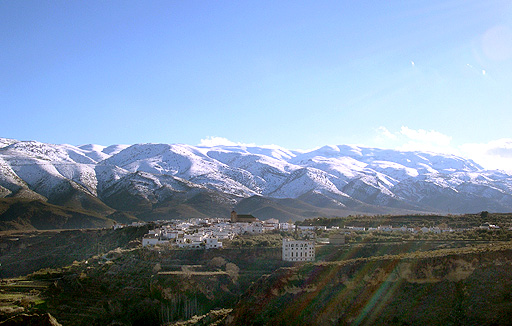 Padules con la Sierra de Gdor nevada